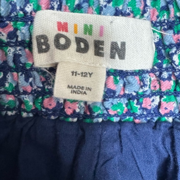 Mini Boden Tiered Pebble Blue Micro Flower Skirt Size 11-12Y - Picture 3 of 4